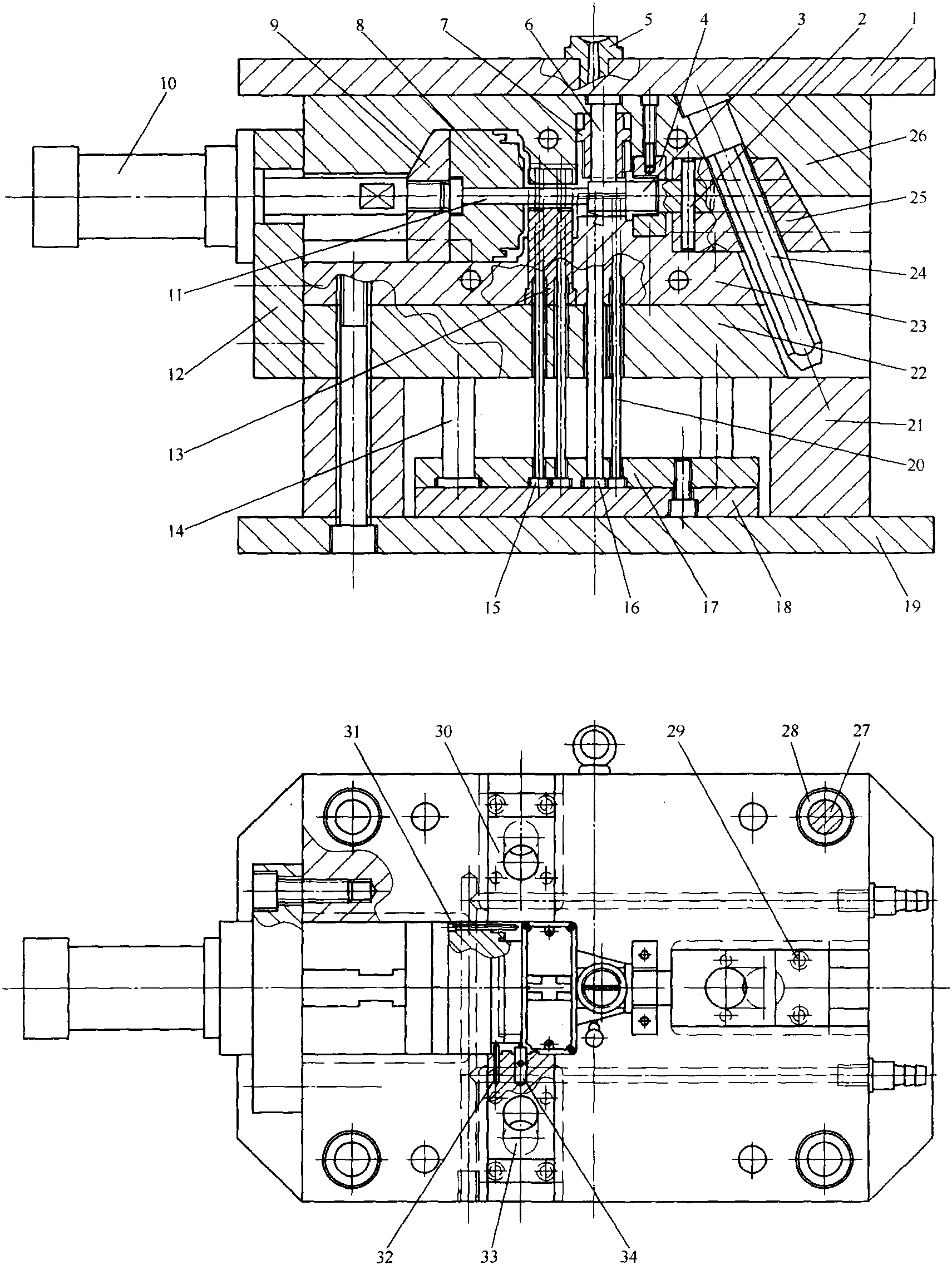 14. 電泵下體注塑模具